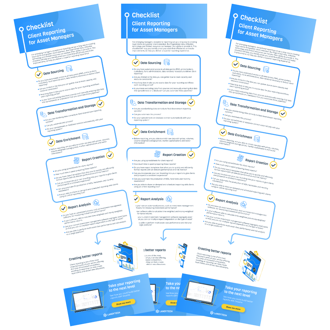 AM reporting checklist graphic