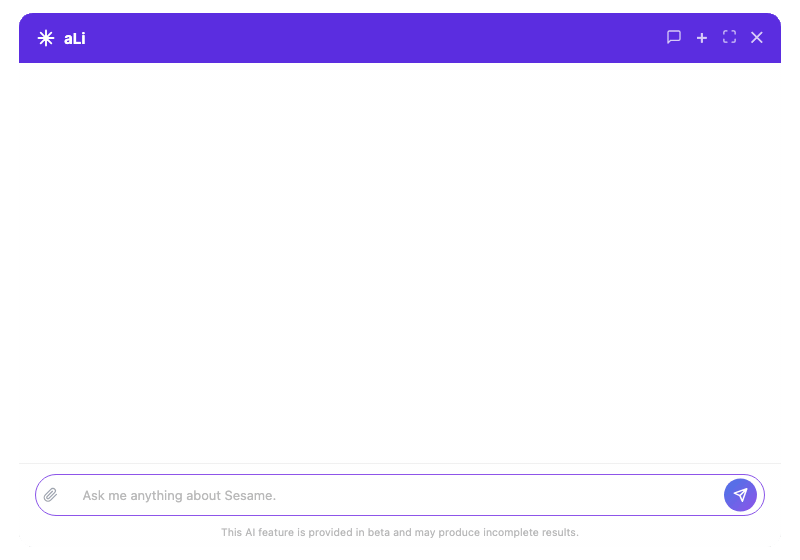 aLi answering a portfolio question in Sesame