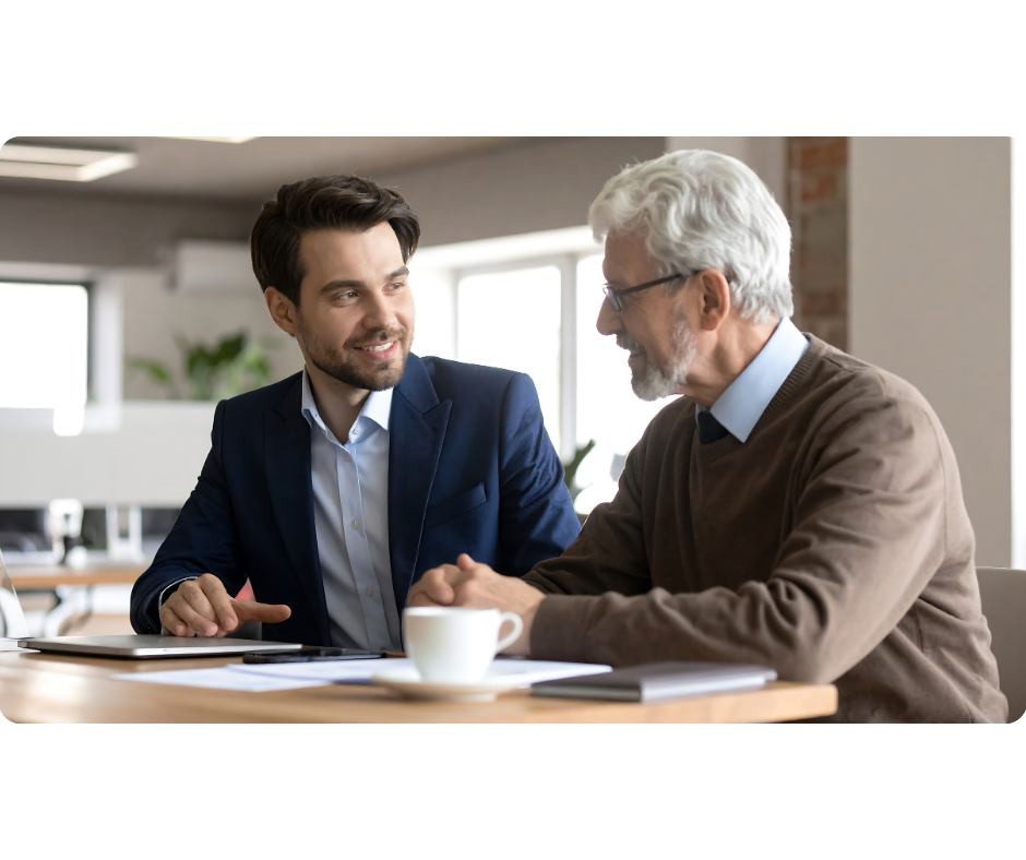 happy client meeting